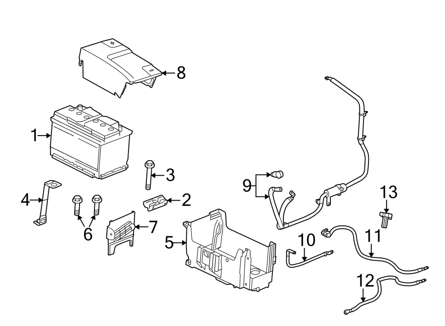 Diagram BATTERY. for your 2013 Chevrolet Avalanche   