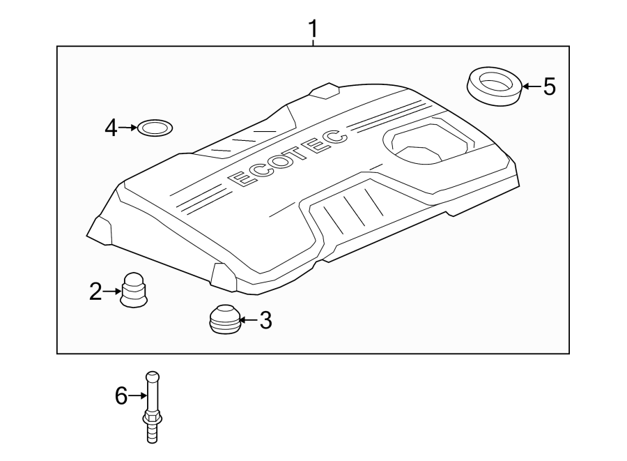 Diagram ENGINE / TRANSAXLE. ENGINE APPEARANCE COVER. for your 1997 Chevrolet Camaro   