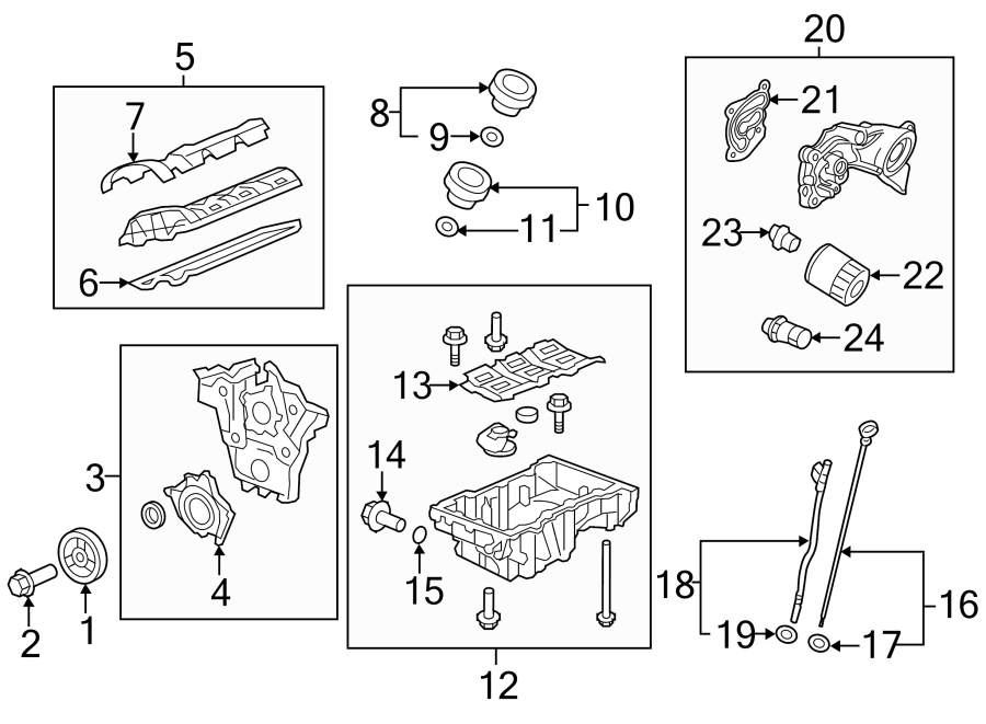 Diagram ENGINE / TRANSAXLE. ENGINE PARTS. for your Buick