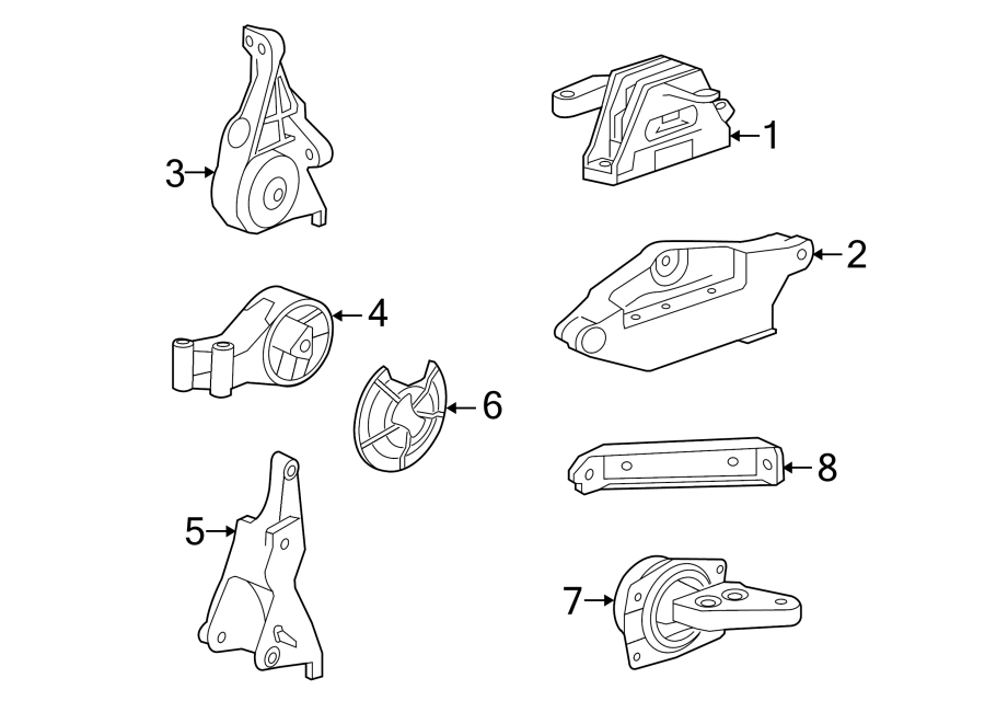 ENGINE / TRANSAXLE. ENGINE & TRANS MOUNTING. Diagram