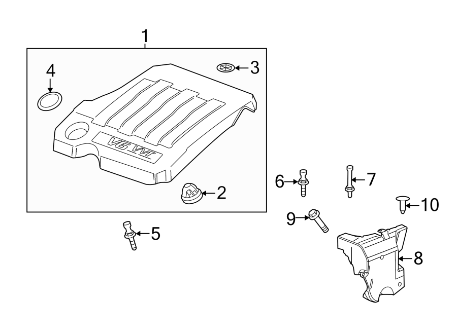 Diagram ENGINE / TRANSAXLE. ENGINE APPEARANCE COVER. for your 2020 Chevrolet Camaro 6.2L V8 M/T SS Convertible 