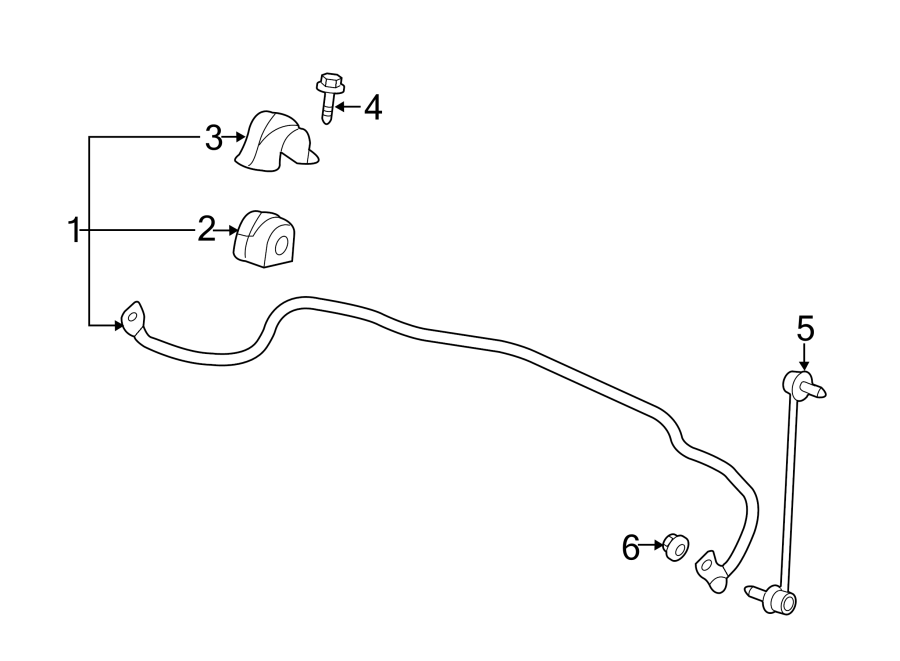 Diagram FRONT SUSPENSION. STABILIZER BAR & COMPONENTS. for your Cadillac