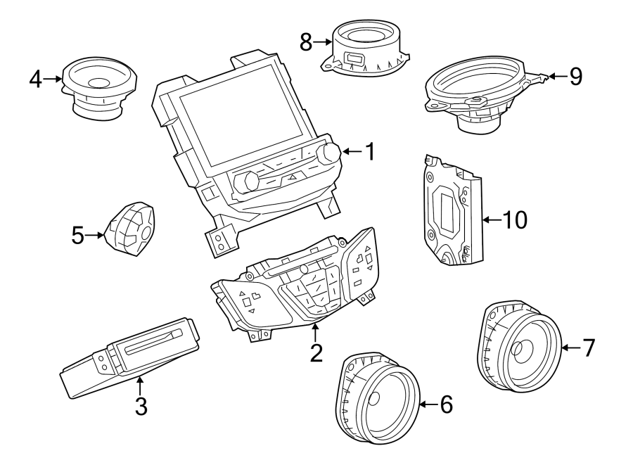 Diagram INSTRUMENT PANEL. SOUND SYSTEM. for your 2004 Buick Century   