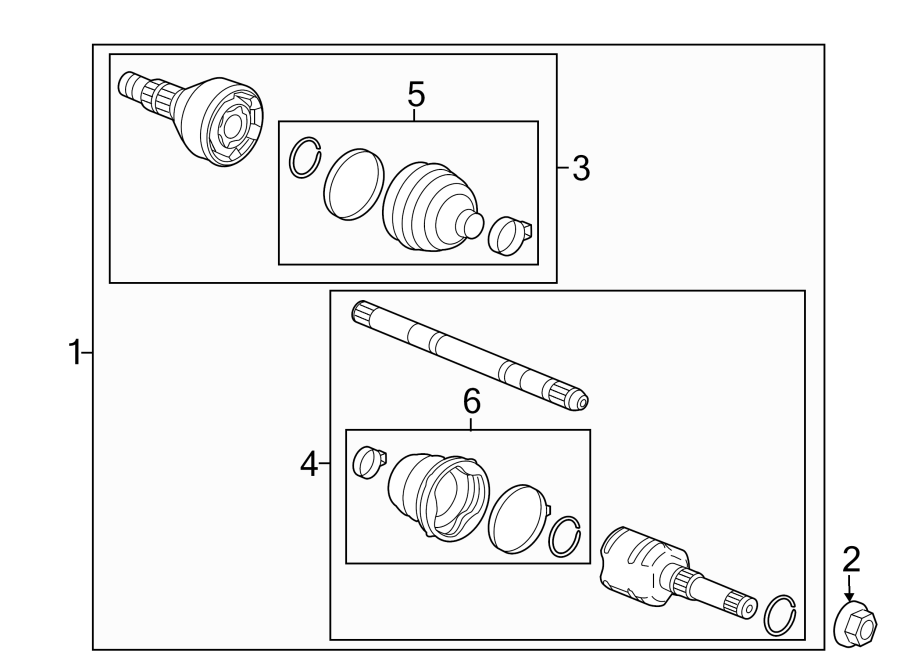 Diagram REAR SUSPENSION. DRIVE AXLES. for your 2024 Chevrolet Tahoe  Premier Sport Utility  