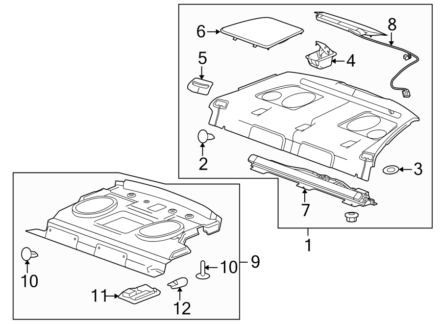 Diagram REAR BODY & FLOOR. INTERIOR TRIM. for your 1994 Buick Century   