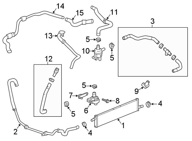 RADIATOR & COMPONENTS. Diagram