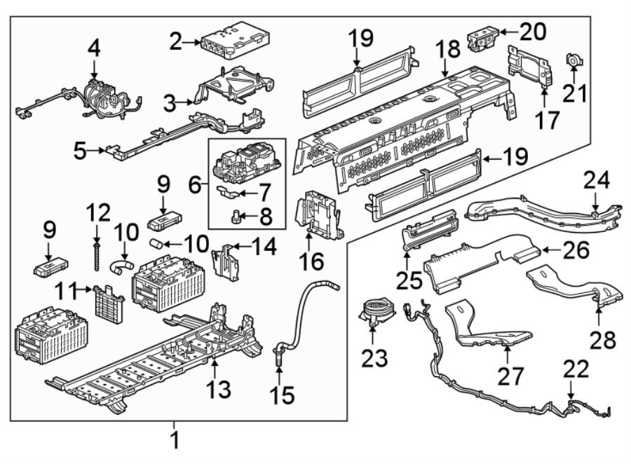 Diagram BATTERY. for your 2018 Chevrolet Equinox  LT Sport Utility 