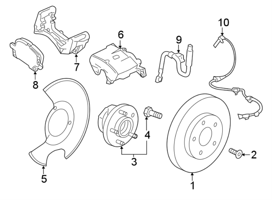 Diagram FRONT SUSPENSION. BRAKE COMPONENTS. for your 1996 Chevrolet Camaro   