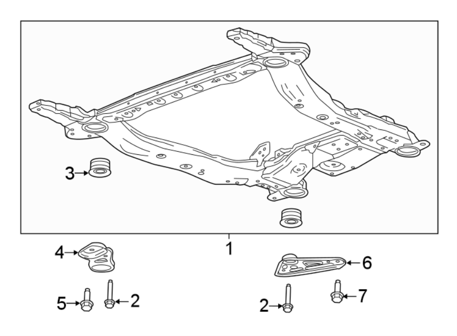 Diagram FRONT SUSPENSION. SUSPENSION MOUNTING. for your 2011 GMC Sierra 2500 HD 6.0L Vortec V8 A/T 4WD SLE Extended Cab Pickup Fleetside 