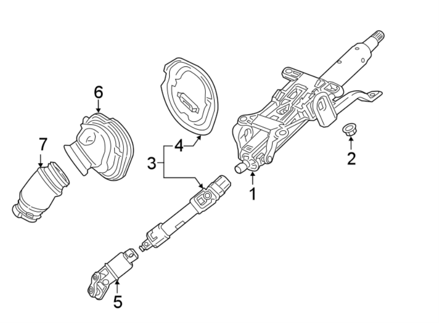 Diagram STEERING COLUMN ASSEMBLY. for your 2005 Chevrolet Trailblazer   