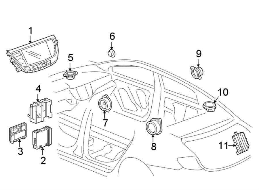 Diagram INSTRUMENT PANEL. SOUND SYSTEM. for your 1984 Buick Century   