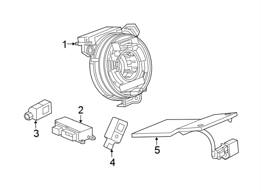 RESTRAINT SYSTEMS. AIR BAG COMPONENTS. Diagram