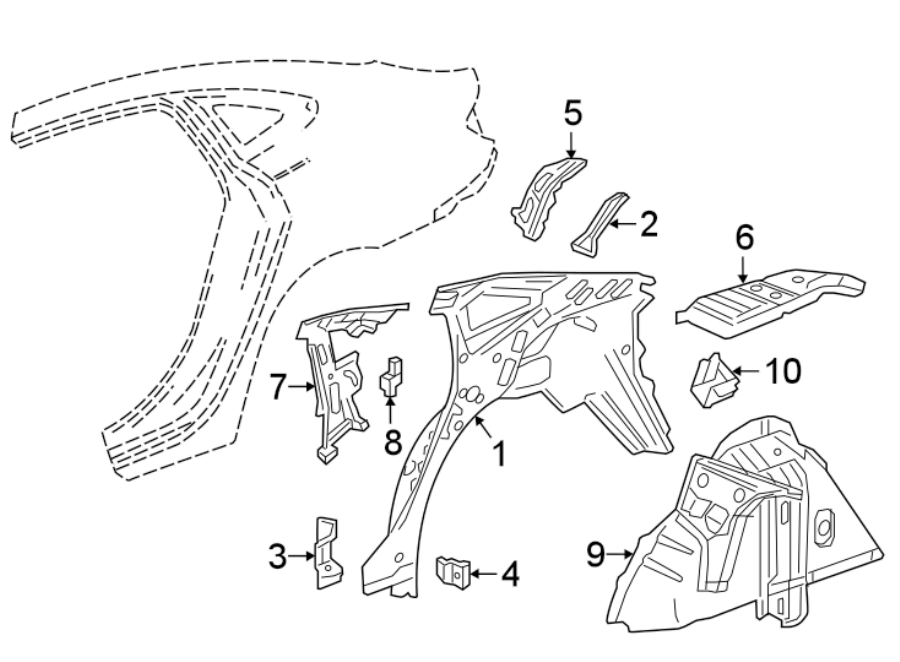 9QUARTER PANEL. INNER STRUCTURE.https://images.simplepart.com/images/parts/motor/fullsize/AH17505.png