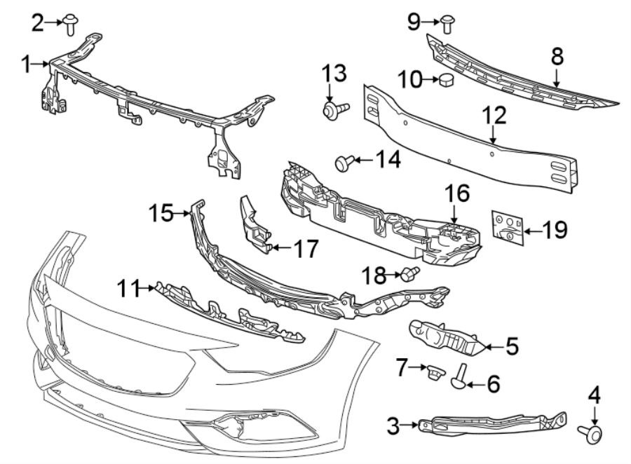 3Front bumper & grille. Front door. Bumper & components.https://images.simplepart.com/images/parts/motor/fullsize/AH18008.png