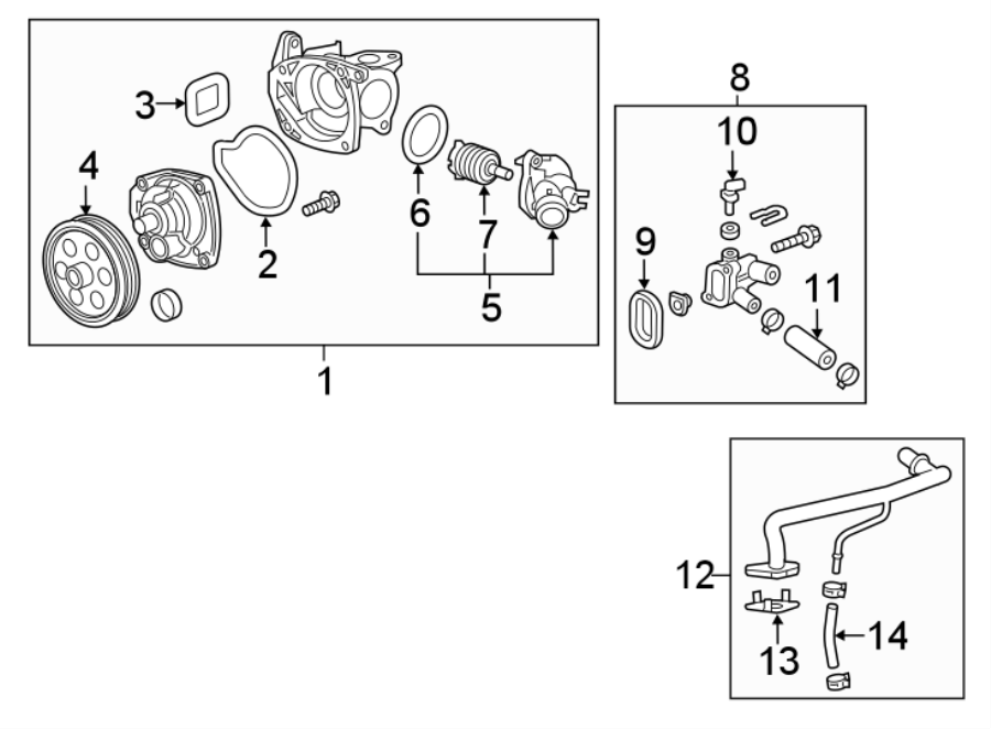 Diagram WATER PUMP. for your 2020 Buick Regal TourX   