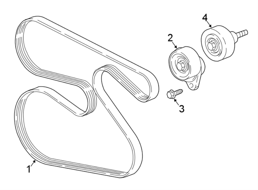 Diagram BELTS & PULLEYS. for your 2015 GMC Sierra 2500 HD 6.6L Duramax V8 DIESEL A/T 4WD SLE Extended Cab Pickup Fleetside 