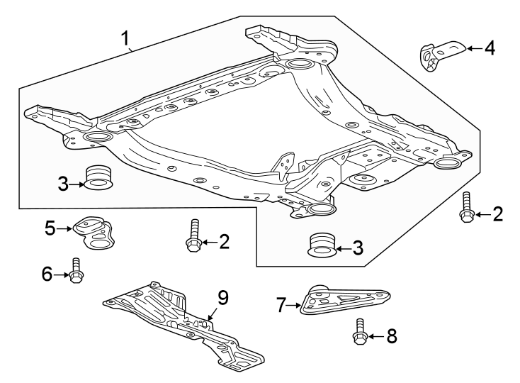 Diagram Front suspension. Suspension mounting. for your 2013 GMC Sierra 2500 HD 6.0L Vortec V8 A/T RWD SLT Extended Cab Pickup Fleetside 