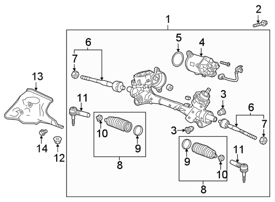 Diagram STEERING GEAR & LINKAGE. for your 2009 GMC Sierra 2500 HD 6.6L Duramax V8 DIESEL A/T RWD SLE Crew Cab Pickup Fleetside 