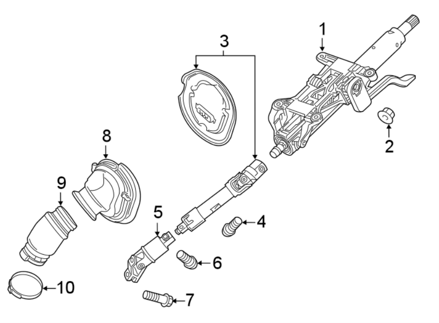 Diagram STEERING COLUMN ASSEMBLY. for your 2005 Chevrolet Trailblazer   