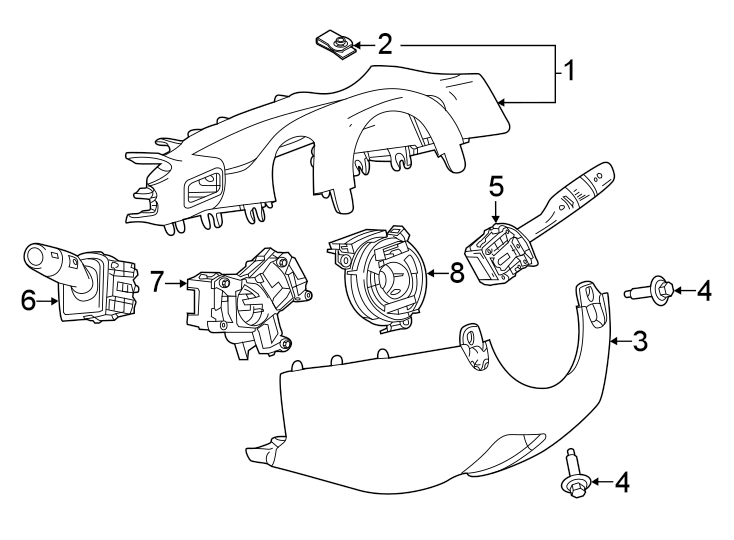 2Steering column. Shroud. Switches & levers.https://images.simplepart.com/images/parts/motor/fullsize/AH18350.png