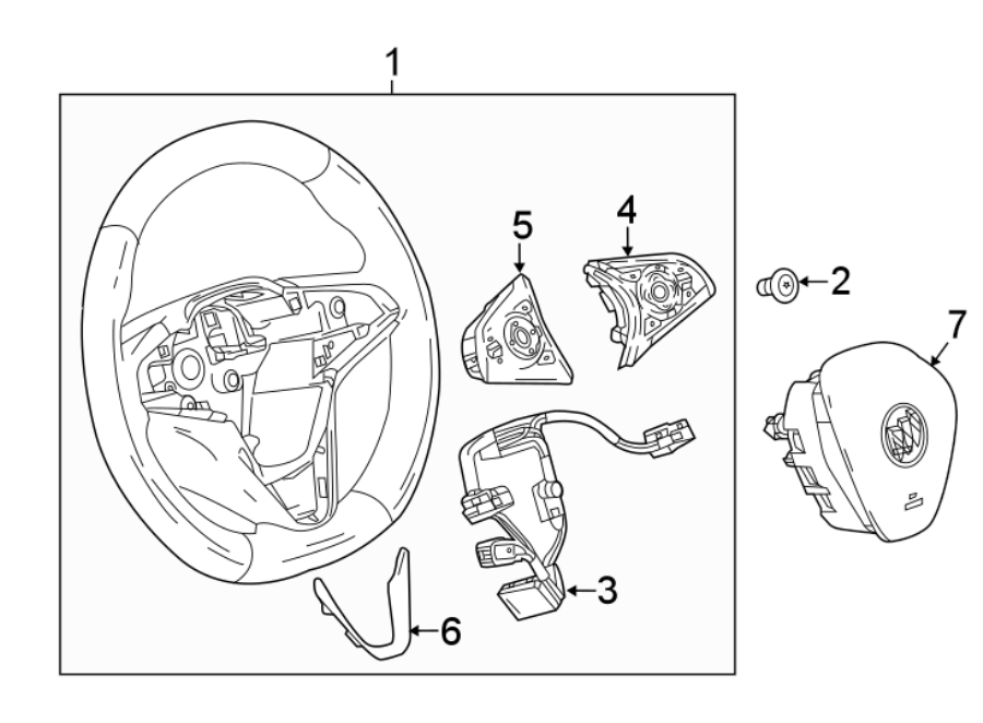 Diagram STEERING WHEEL & TRIM. for your 2011 Chevrolet Silverado   