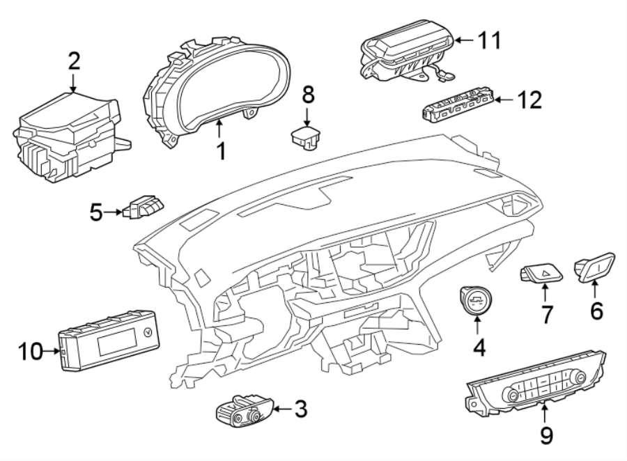 Diagram INSTRUMENT PANEL. CLUSTER & SWITCHES. for your Buick