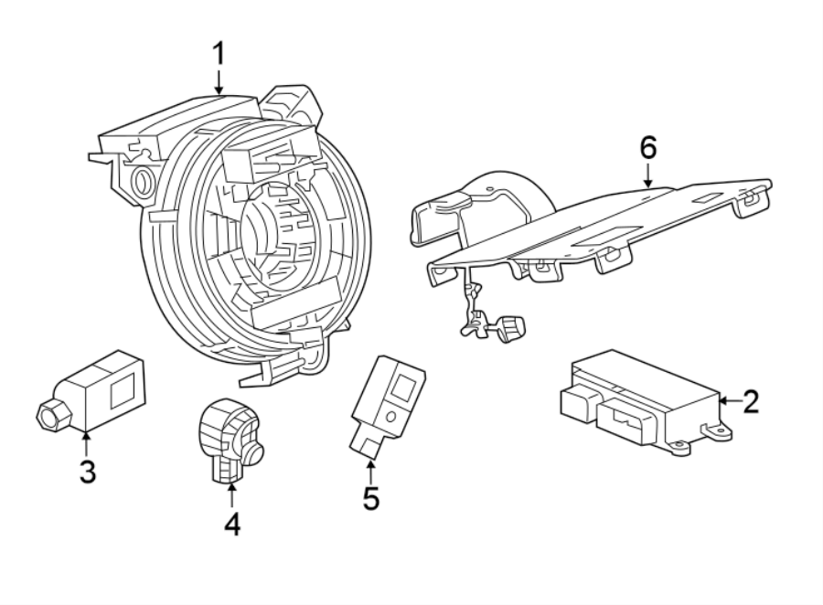 RESTRAINT SYSTEMS. AIR BAG COMPONENTS. Diagram