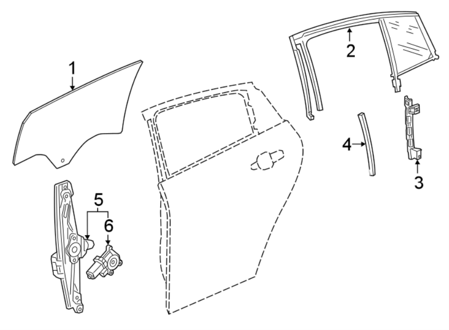 Diagram REAR DOOR. GLASS & HARDWARE. for your 2013 Chevrolet Spark   