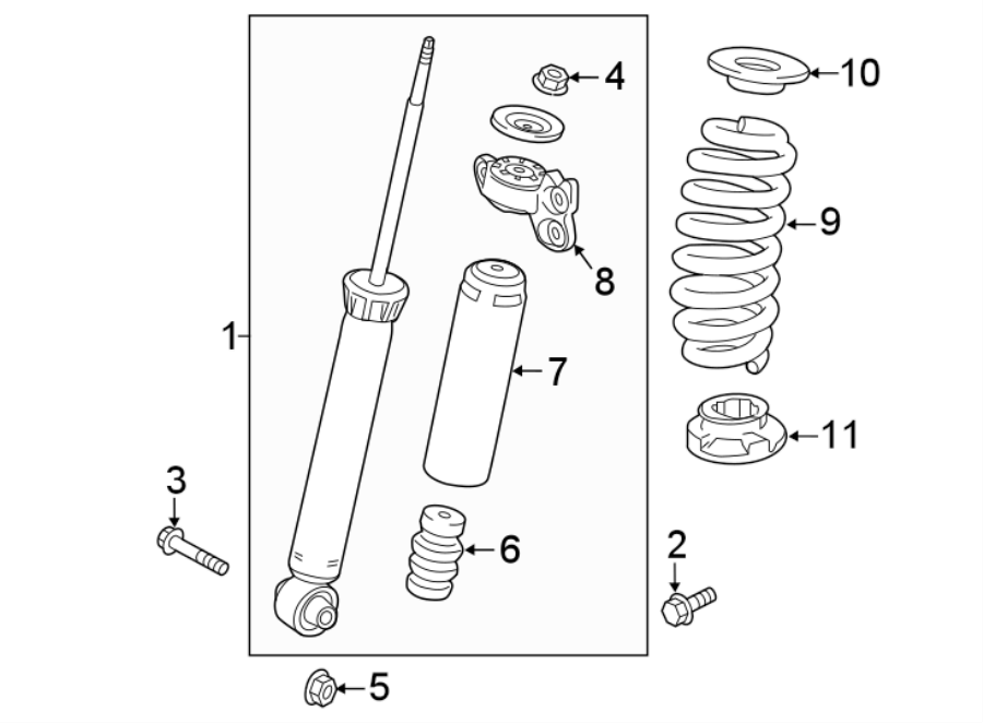 Diagram REAR SUSPENSION. SHOCKS & COMPONENTS. for your 2014 GMC Sierra 2500 HD 6.0L Vortec V8 CNG A/T 4WD WT Standard Cab Pickup Fleetside 