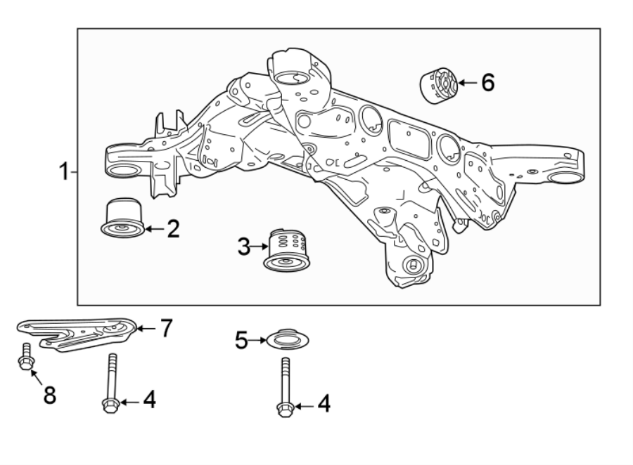 Diagram REAR SUSPENSION. SUSPENSION MOUNTING. for your 2011 GMC Sierra 2500 HD 6.0L Vortec V8 FLEX A/T 4WD WT Standard Cab Pickup Fleetside 