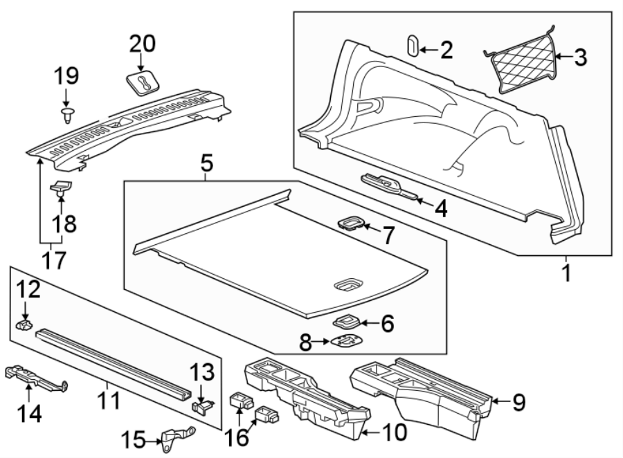 Diagram REAR BODY & FLOOR. INTERIOR TRIM. for your 2013 Chevrolet Express 3500   