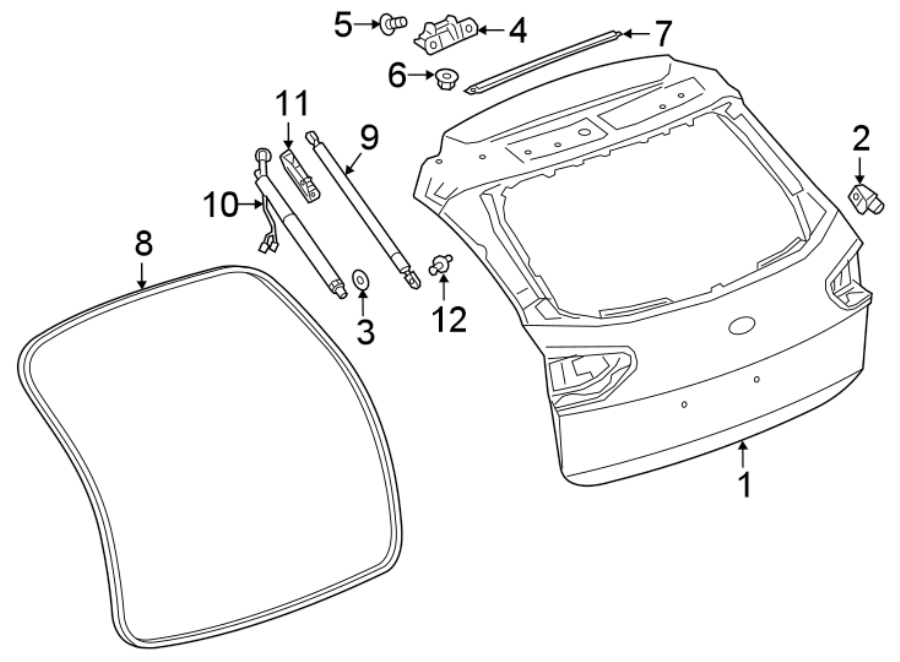 Diagram GATE & HARDWARE. for your 2020 Chevrolet Suburban    