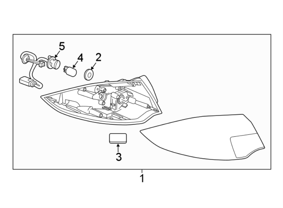 Buick Regal Sportback Tail Light Assembly. SPORTBACK - 39125833 ...