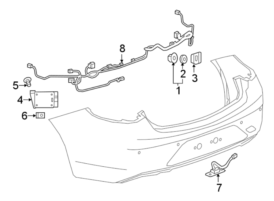 Diagram REAR BUMPER. ELECTRICAL COMPONENTS. for your 1995 Buick Century   