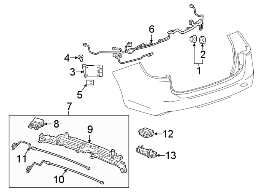 Diagram REAR BUMPER. ELECTRICAL COMPONENTS. for your 1995 Buick Century   