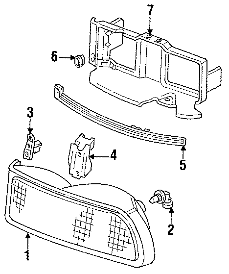 Diagram FRONT LAMPS. HEADLAMP COMPONENTS. for your 2007 GMC Sierra 1500 Classic SLT Extended Cab Pickup Fleetside  