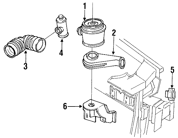 Diagram ENGINE / TRANSAXLE. AIR INTAKE. for your 2020 Chevrolet Spark   