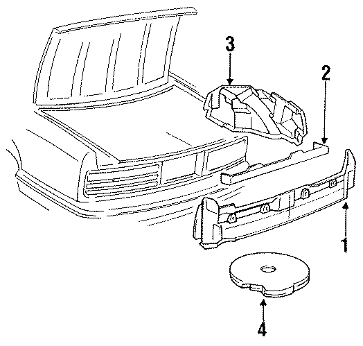 Diagram REAR BODY & FLOOR. INTERIOR TRIM. for your Buick Regal  