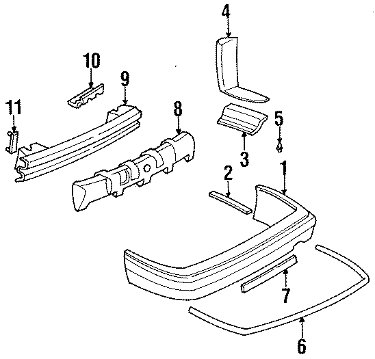 REAR BUMPER. BUMPER & COMPONENTS. Diagram