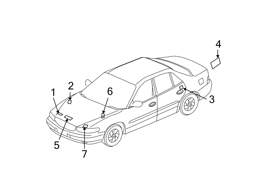 Diagram INFORMATION LABELS. for your 2001 Chevrolet Silverado 1500 HD LS Crew Cab Pickup  