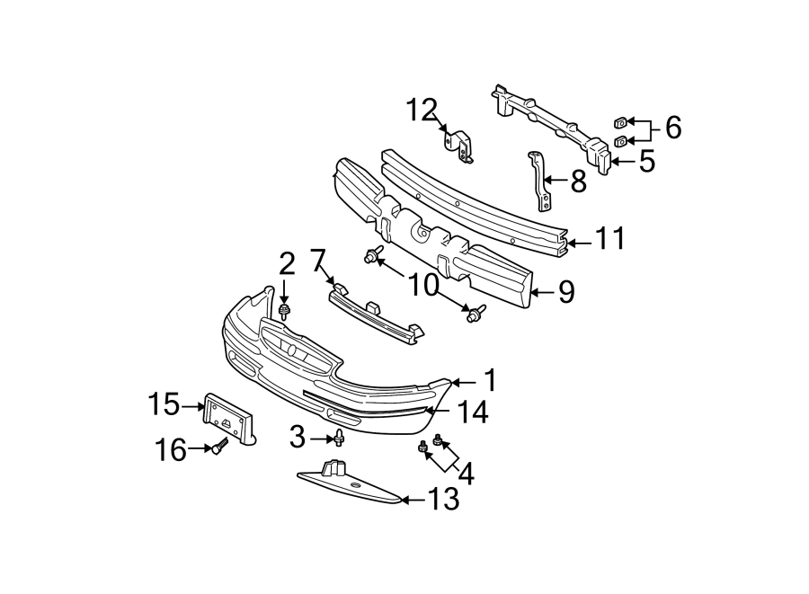 FRONT BUMPER. BUMPER & COMPONENTS.