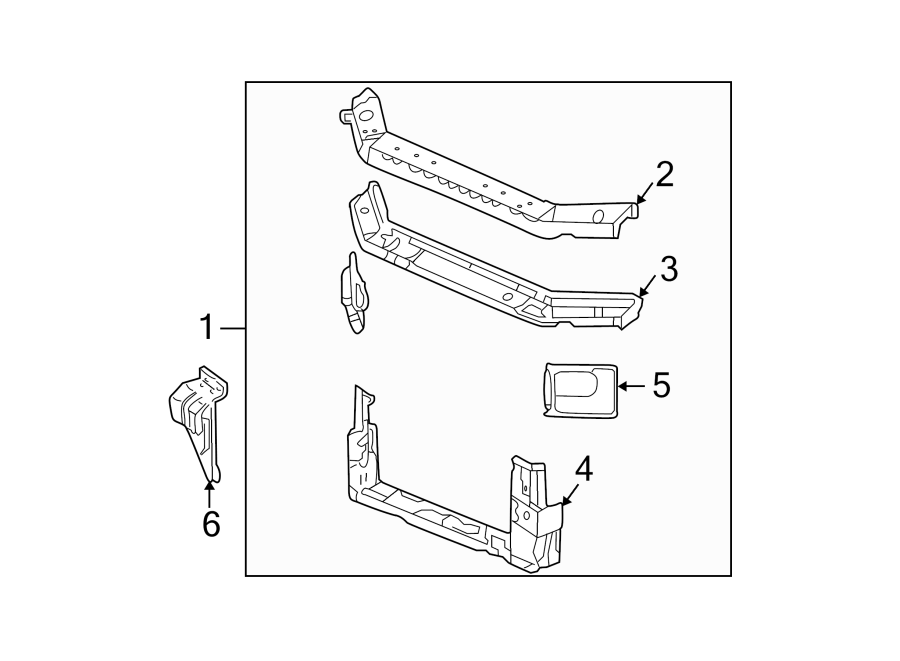 6RADIATOR SUPPORT.https://images.simplepart.com/images/parts/motor/fullsize/AH97025.png