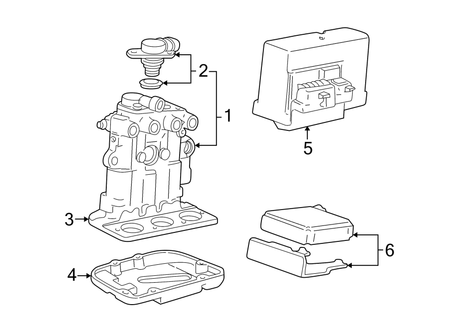 Diagram Abs components. for your 2022 Chevrolet Bolt EV   