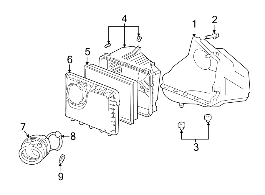 Diagram ENGINE / TRANSAXLE. AIR INTAKE. for your 2021 Chevrolet Spark   