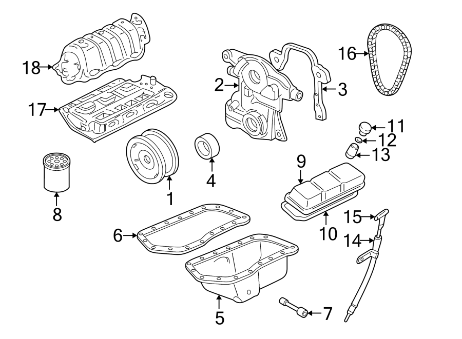 Diagram ENGINE / TRANSAXLE. ENGINE PARTS. for your 2005 Chevrolet Equinox   