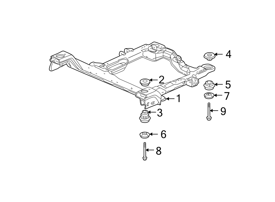 Diagram FRONT SUSPENSION. SUSPENSION MOUNTING. for your 2019 Chevrolet Equinox 2.0L Ecotec A/T 4WD Premier Sport Utility 