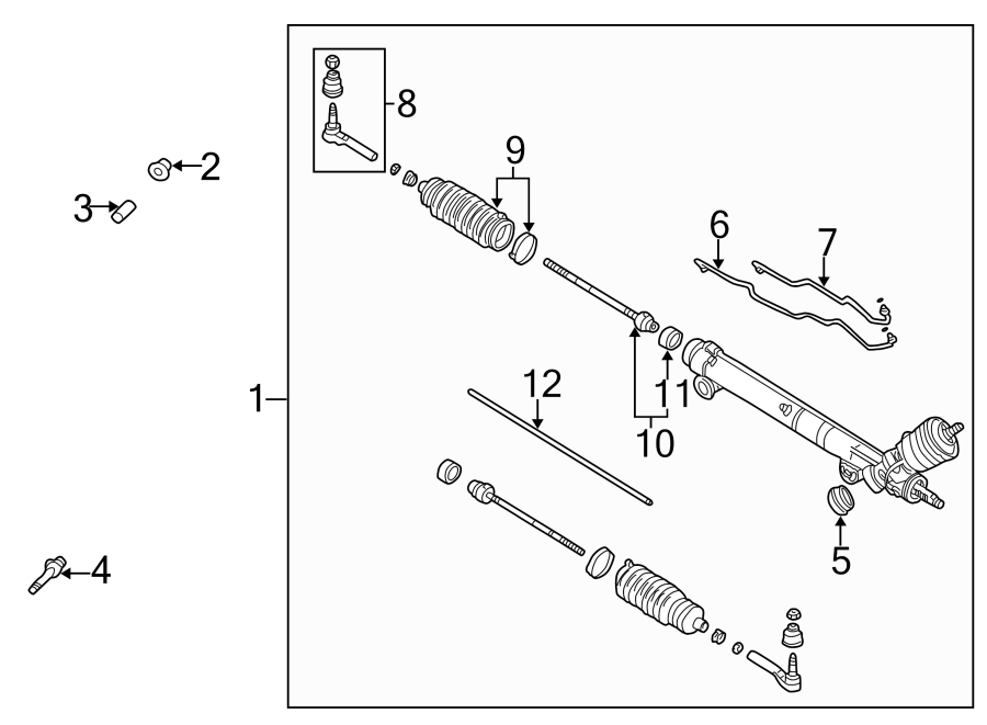 Diagram STEERING GEAR & LINKAGE. for your 2015 GMC Sierra 2500 HD 6.6L Duramax V8 DIESEL A/T RWD SLE Standard Cab Pickup Fleetside 