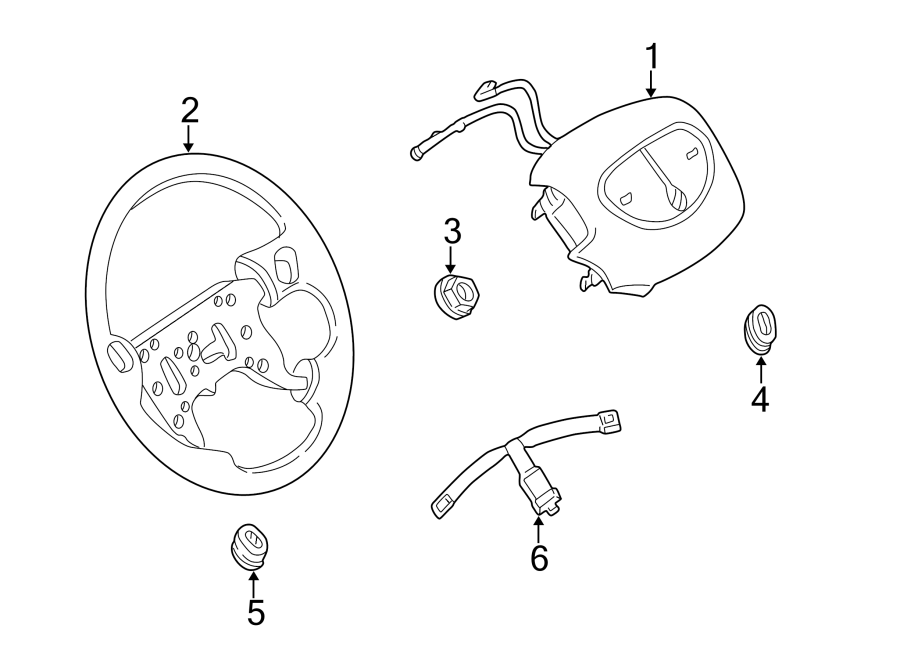 Diagram STEERING WHEEL & TRIM. for your 1999 Chevrolet Silverado   