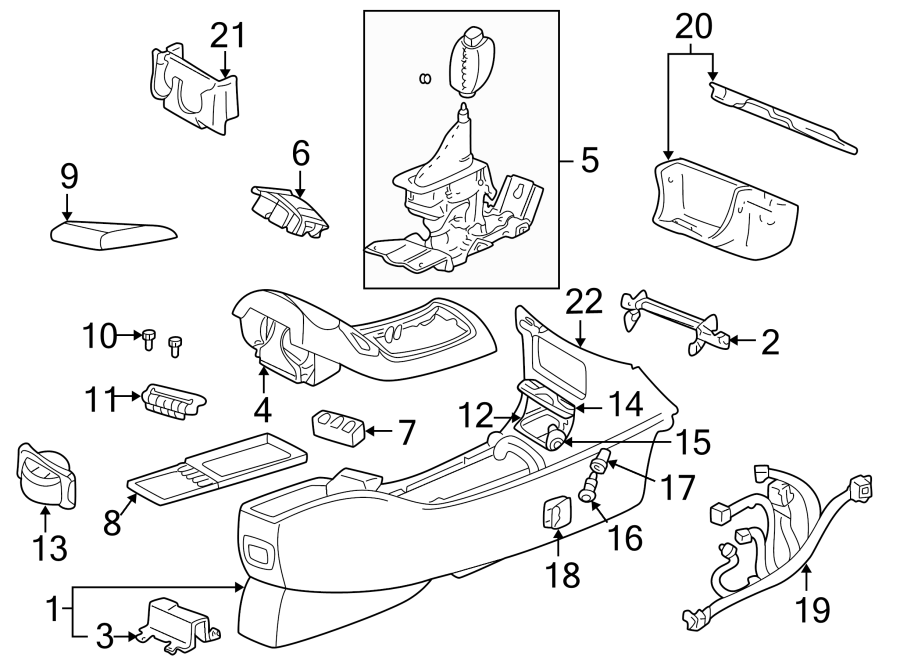 Diagram CENTER CONSOLE. for your 2012 Buick Enclave    