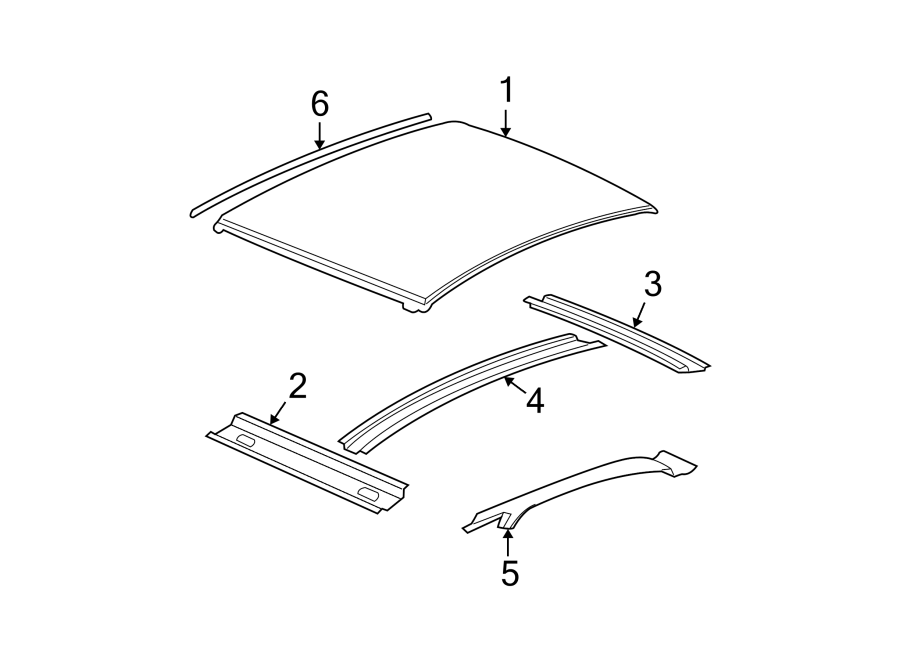 6EXTERIOR TRIM. ROOF & COMPONENTS.https://images.simplepart.com/images/parts/motor/fullsize/AH97280.png